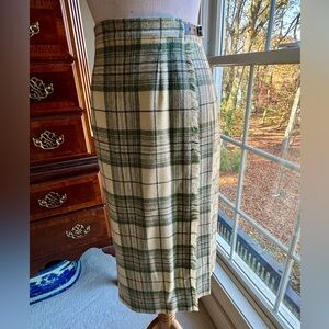 Vintage Tartan Wool Wrap Skirt